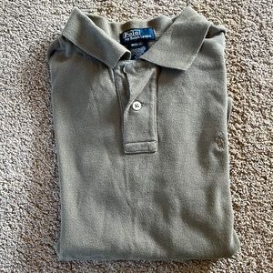 Boys EUC Polo Ralph Lauren khaki green  short sleeve t shirt since M (10-12)